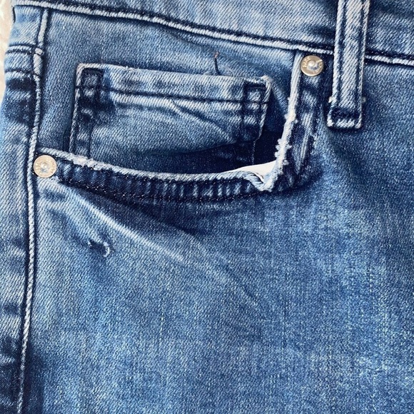 Free People Distressed Skinny Ankle High Rise Jeans - Picture 6 of 15